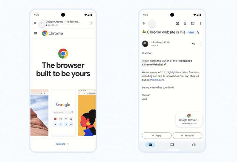 Google makes it easier to multi-task with minimized in-app Chrome tabs