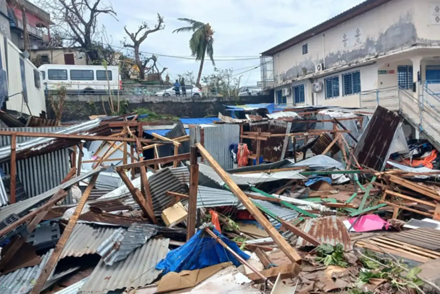 Nearly a thousand people are feared dead on the French island of Mayotte after the storm, which destroyed roads, downed power lines and cut communications, hampering search operations.