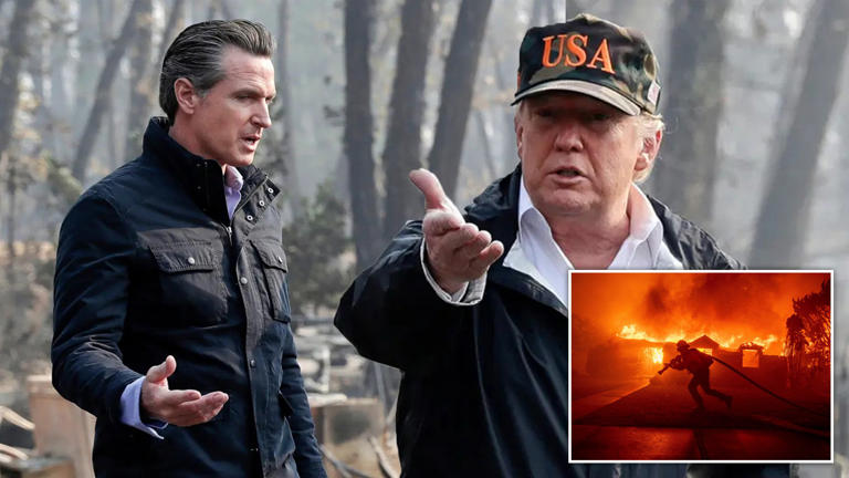 NO water in the hydrants, and Trump blamed the wildfires on California’s governor, who accused Newsom of prioritizing “worthless” fish instead of letting more water flow south